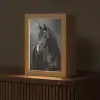 Portret - Paard - Zwart Light Box met kabel (Tafellamp) klein -z3d_website