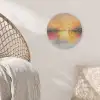 Modern - Abstract - Goud - Roze Akoestische PET Vilt - Rond klein -sfeer4