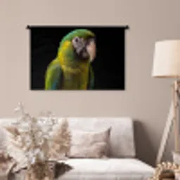 Ara - Portret - Groen Wandkleed katoen middel -sfeer4