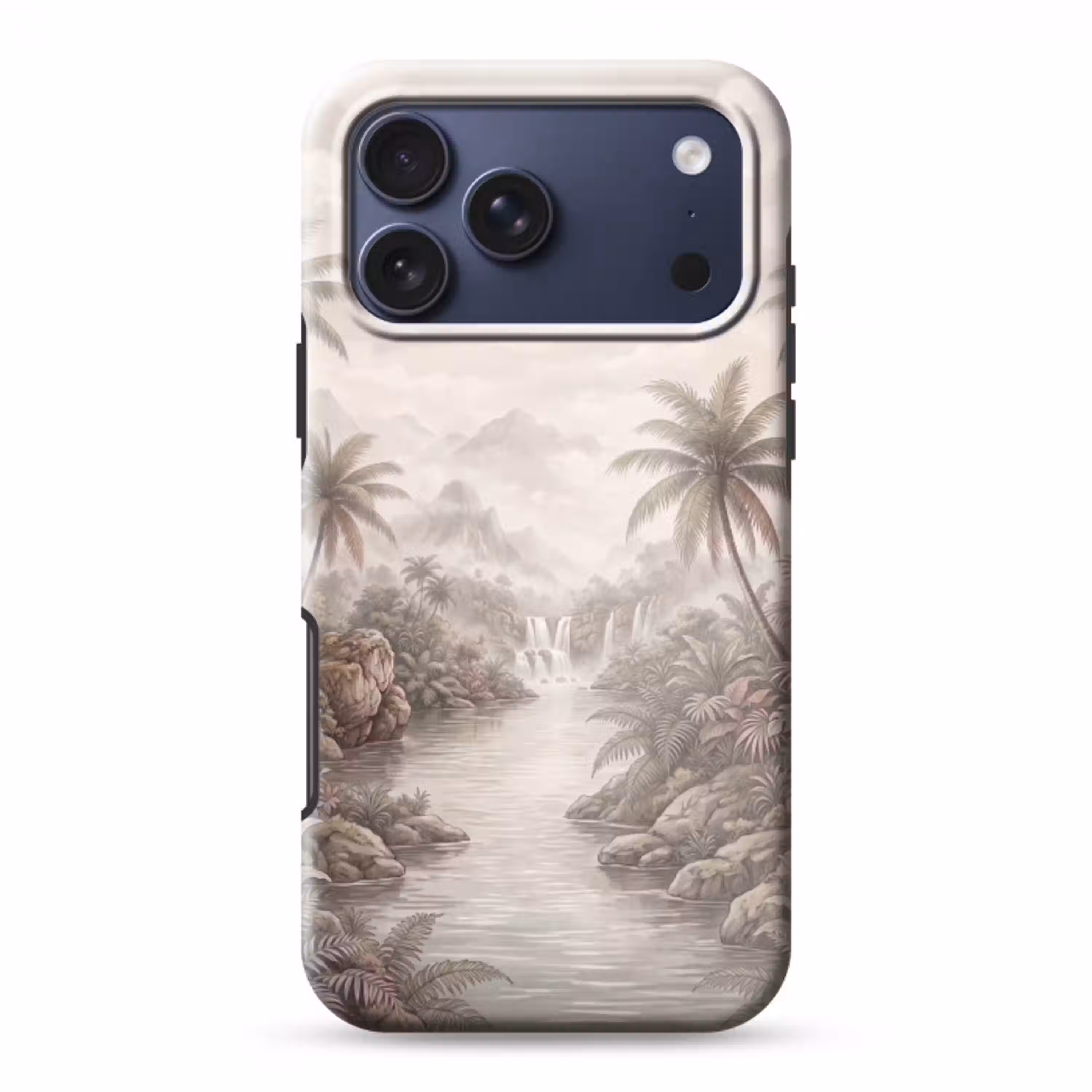 Jungle - Watervallen - Tropisch - Illustratie Toughcase MagSafe Apple iPhone 17 Pro Max klein -3d