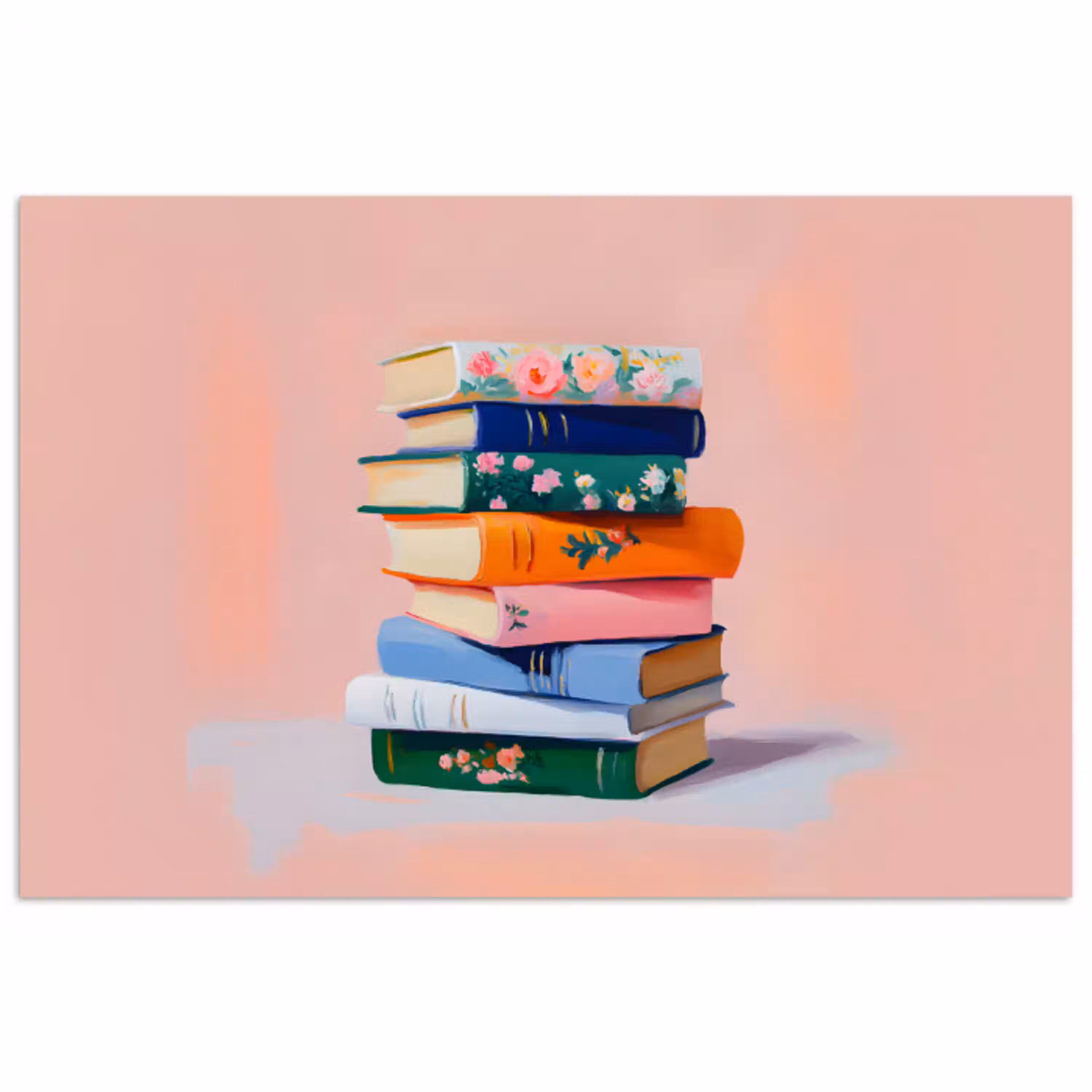 Boeken - Stapel - Kleurrijk poster papier klein -3d