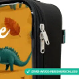 Dino - Dieren - Patroon Kinderkoffer - Zwart klein -rits_DE