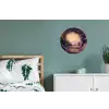 Poort - Paars - Bloemen Wandcirkel aluminium klein -slaapkamer