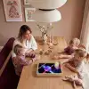 Bollen - Neon - Lijnen - Roze Dienblad Rechthoek middel -sfeer4