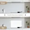 Wit - Landschap - Bloemen keuken achterwand spatscherm klein 900 -voor_na_NL