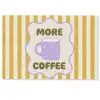 More coffee - Geel - Paars - Strepen - Mok Deurmat klein -zkaufland3d