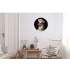 Kok - Rood - Kip Wandcirkel aluminium klein -woonkamer