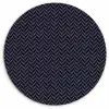 Plaid - Patroon - Visgraad - Blauw Wandcirkel kunststof plaat 5mm dik klein 188 -3d