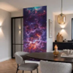 Space - Stars - Abstract - Colorful Behang Vlies klein -sfeer3