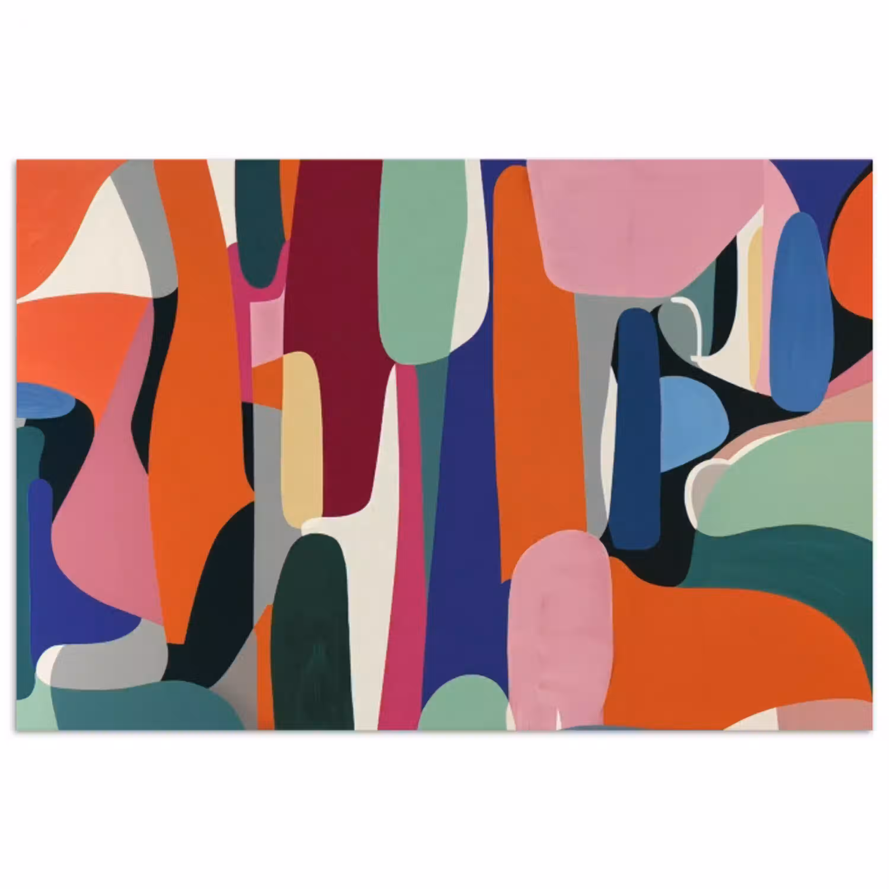 Vormen - Ritmisch - Kleuren - Abstract poster papier klein -3d