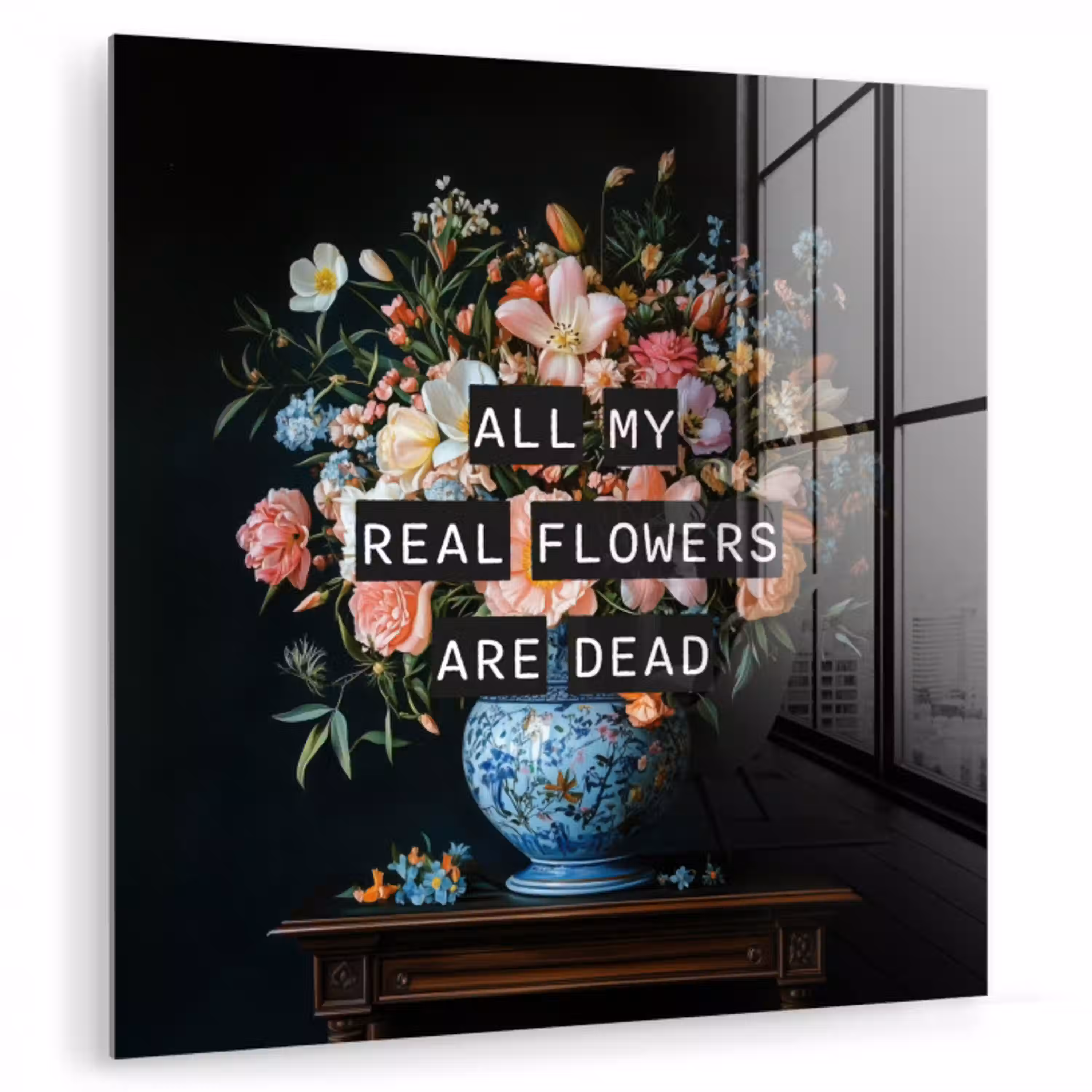 Bloemen - Art - Pastel - Quotes plexiglas 5mm klein -zzzproduct_nieuw