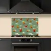 Dinosaurussen - Wolken - Sterren - Oranje keuken achterwand spatscherm klein -sfeer1