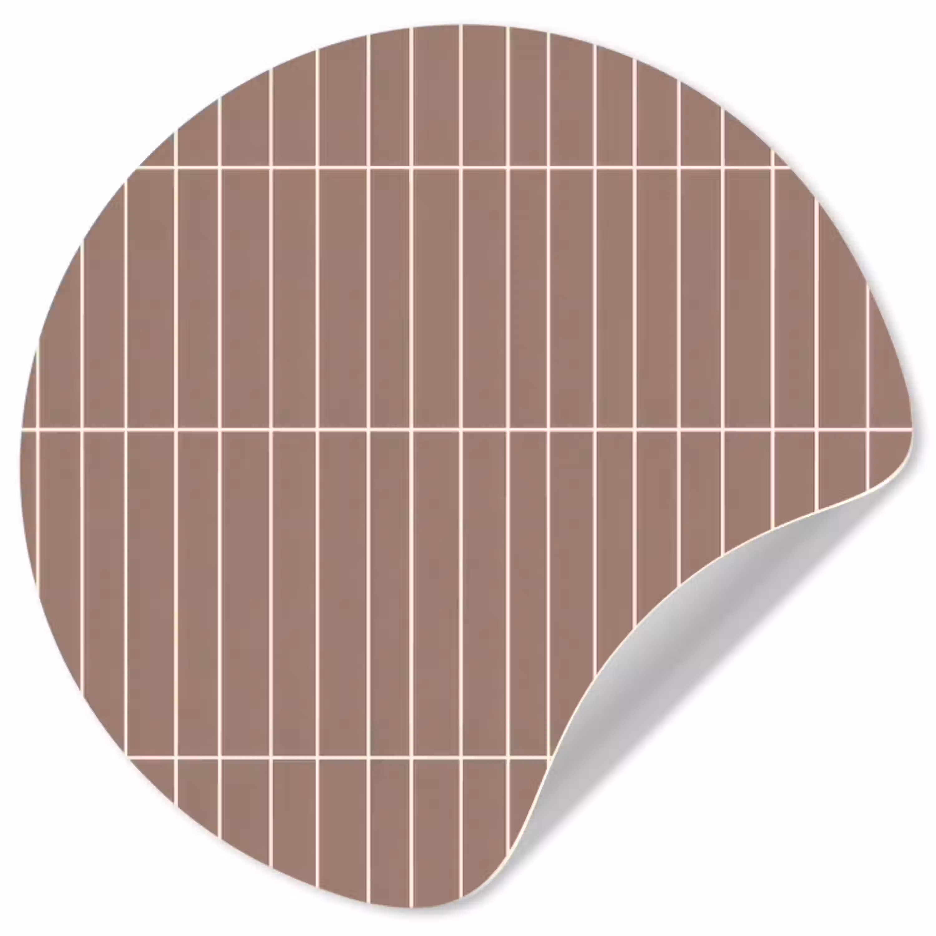 Verticaal - Wandtegel - Terracotta Wandcirkel behangsticker klein 186 -3d