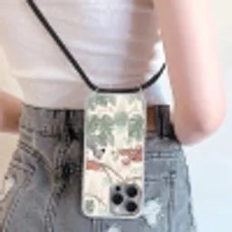 Jungle - Rustiek - Pastel Hoesje iPhone 16 Pro Max met koord klein -sfeer5