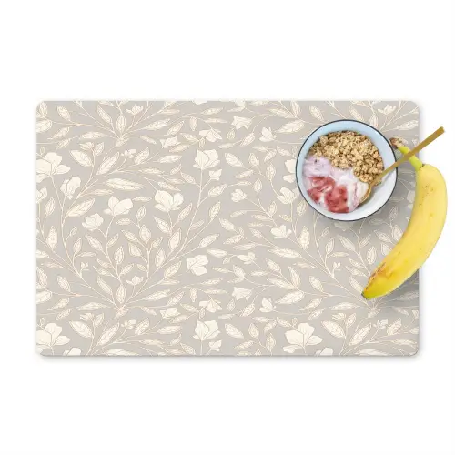 Bloemen - Steel - Blaadjes Placemat vinyl groot 368 -zzzproduct_Kitchenyeah-website