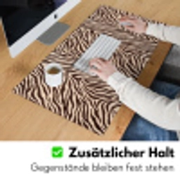 Zebra - Strepen - Bruin Muismat XXL klein -ysfeer3_duits