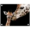 Moederlijke tederheid bij giraffen tuinposter los doek klein -3d