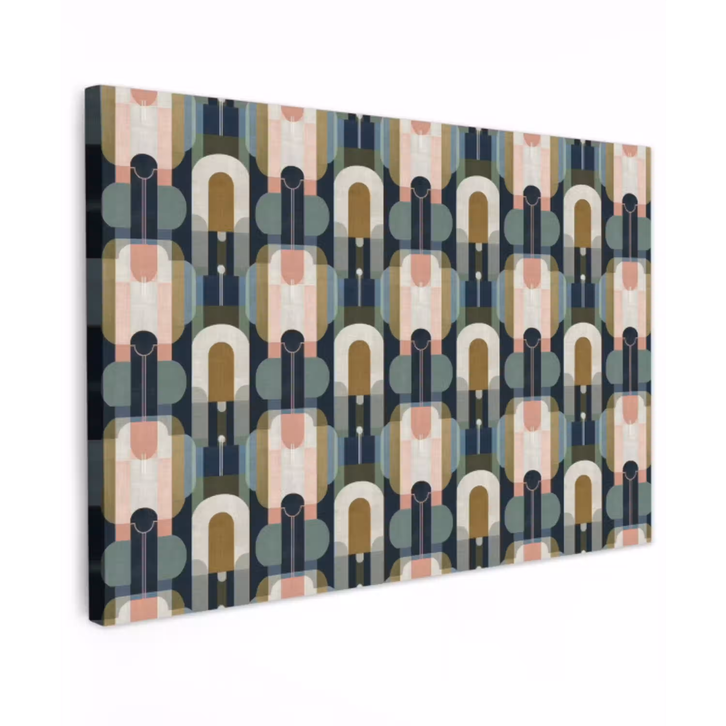 Geografisch - Modern - Kleurrijk Tuinposter op houten frame 2 cm dik klein 845 -3d