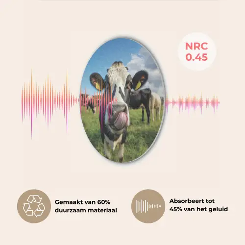 Koe - Tong - Weide Akoestische PET Vilt - Rond klein -USP_NL