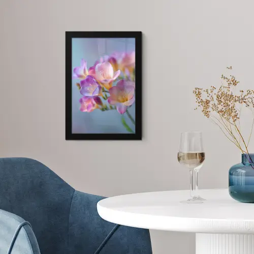 Bloemen - Paars - Overloop - Meeldraden fotolijst zwart zonder passe partout klein -sfeer4