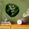 Bloemen - Wit - Bladeren - Lelietjes Wandcirkel Organisch Forex 3mm klein -sfeer2