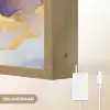 Marmer - Paars - Lila - Goud - Abstract Light Box met batterij (Wandlamp) middel -USP_websiteoplaadbaarNL