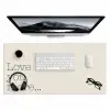 Minimalistisch - Love - Beige Muismat XXL klein -3d