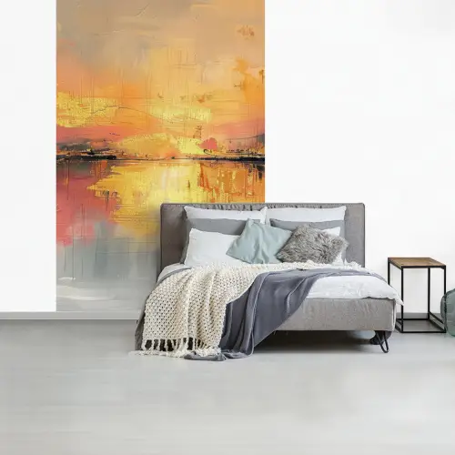 Modern - Abstract - Goud - Roze fotobehang vinyl groot -slaapkamer