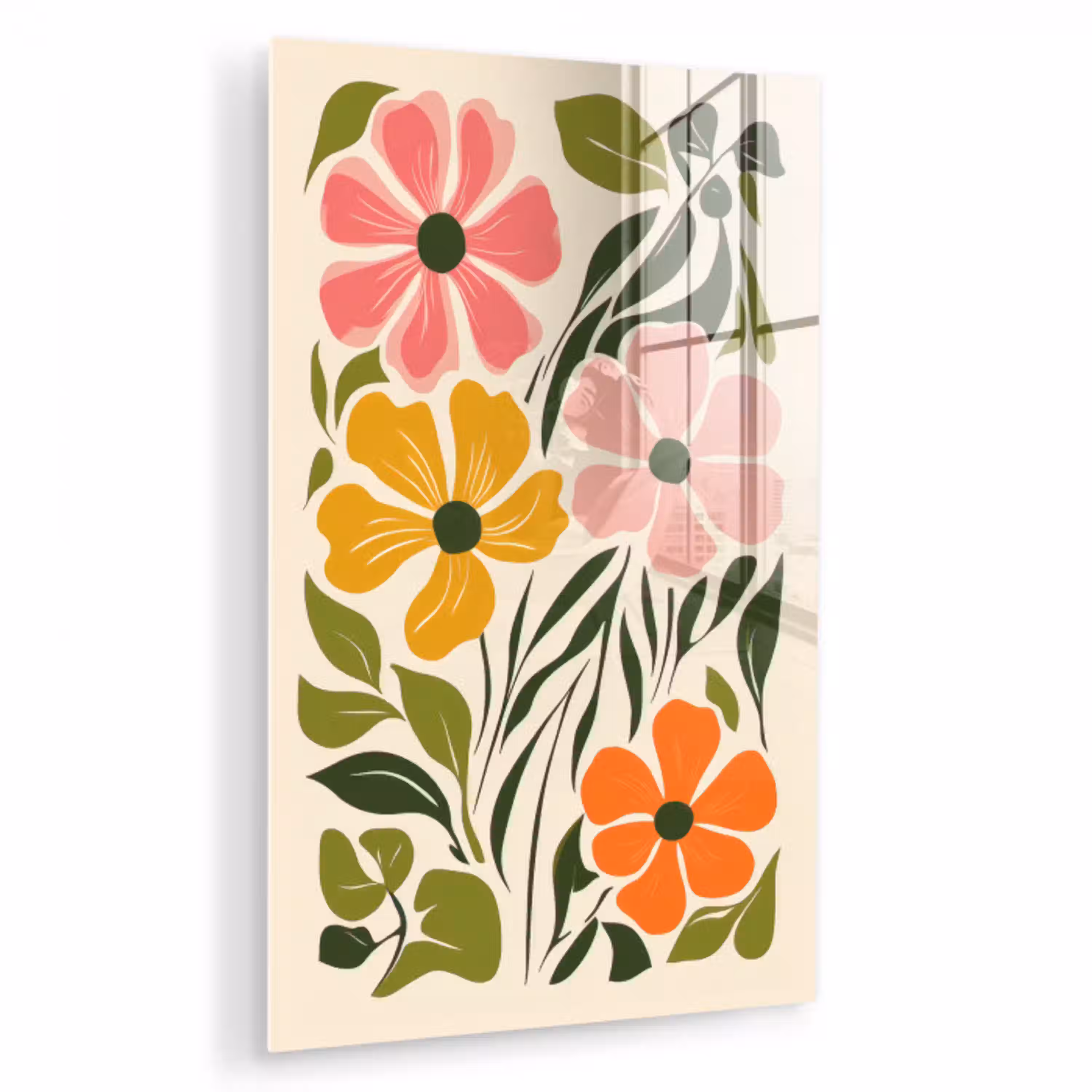 Bloemen - Speels - Kleurrijk plexiglas 5mm klein -zzzproduct_nieuw