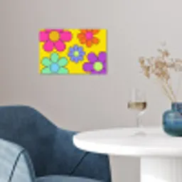 Bloemen - Illustratie - Kleurrijk poster papier klein -sfeer3