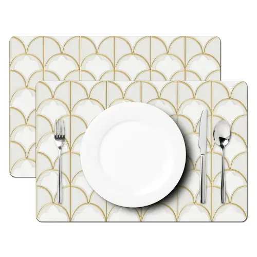 Mozaïek - Bogen - Goud Placemat vinyl groot 368 -zzsfeer2_Kitchenyeah-website