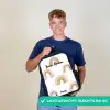 Regenbogen patroon in zachte kleuren Rugzak - Zwart middel -sfeer7_NL