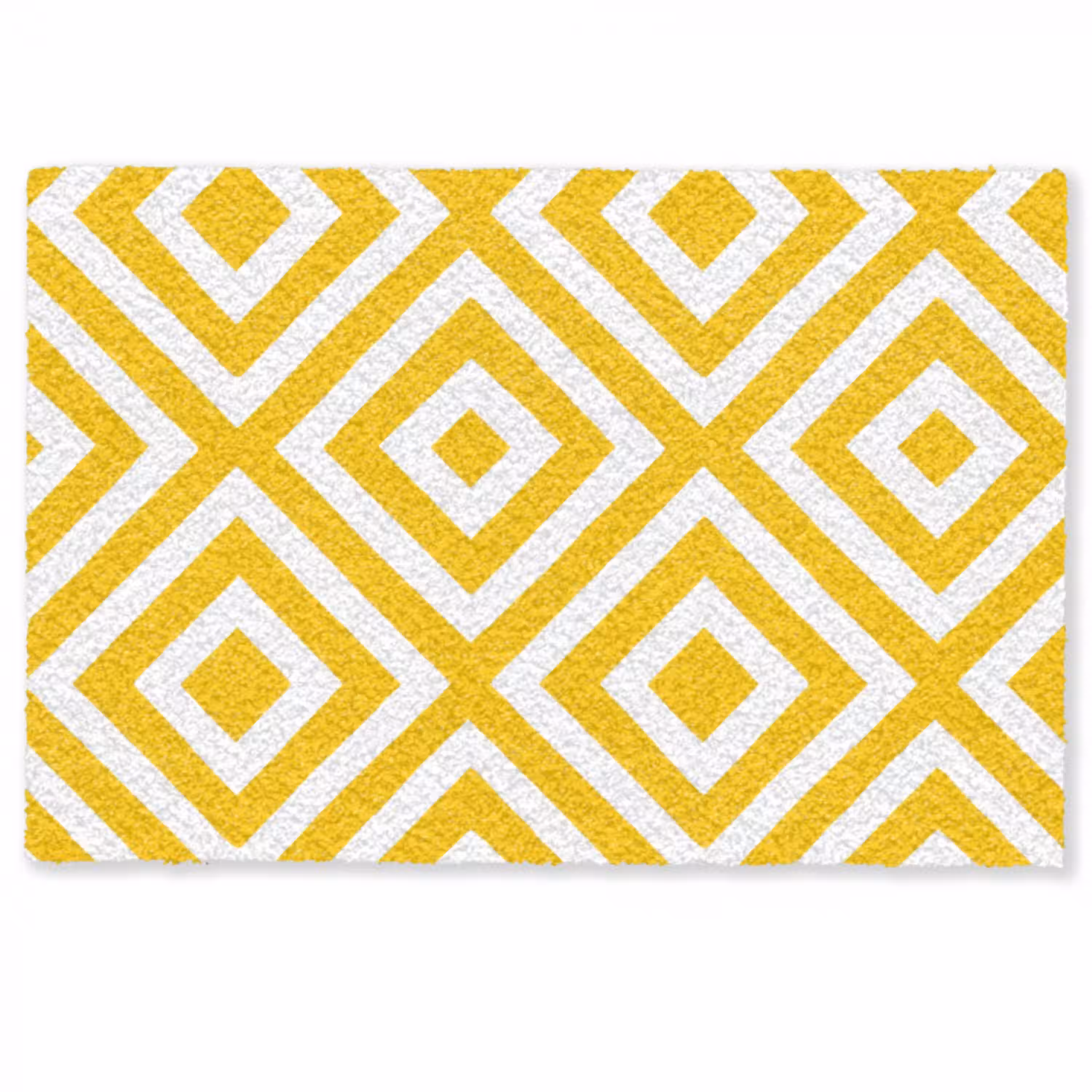 Geometrisch - Lijnen - Modern - Geel - Wit Deurmat klein 898 -zkaufland3d