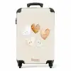 Hartjes in zachte beige tinten NBS - Handbagage koffer - Volwassenen Unisex middel -productfoto_recht
