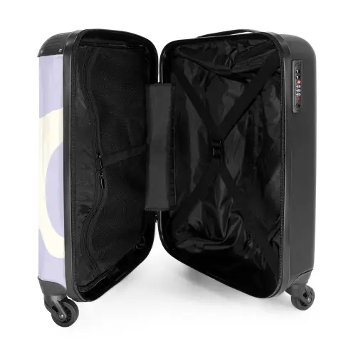 Abstract - Paarse vormen NBS - Handbagage koffer - Kinderen Unisex middel -binnenkant