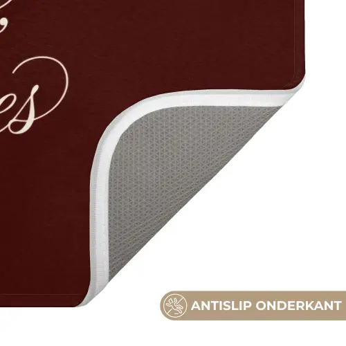 She plans she glows she achieves - Rood - Cursief Badmat klein -USP_AntislipNL