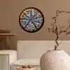Pizza - Eten - Delftsblauw Wandcirkel behangsticker klein -sfeer1