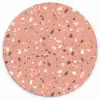 Terrazzo -  Patroon - Kleurrijk - Roze - Blauw Wandcirkel plexiglas klein 852 -3d