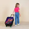 Crossmotor - Neonkleuren - Lijnen - Helm Kinderkoffer - Zwart klein -sfeer1