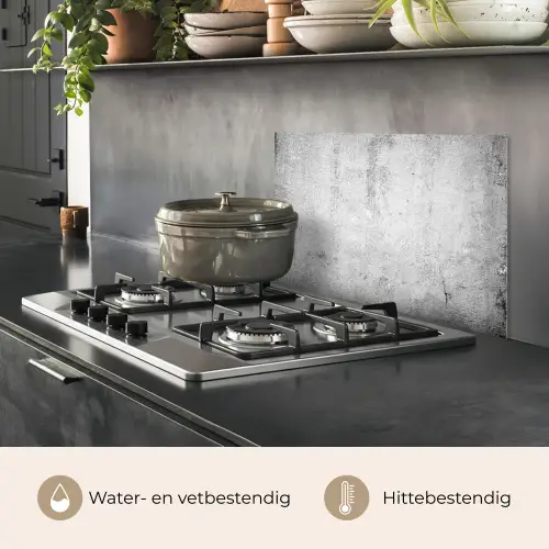 Beton - Grijs - Patroon - Vintage - Industrieel keuken achterwand spatscherm klein -usp_NL