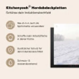 Hek - Sneeuw - Mist - Platteland - Nostalgisch Inductie beschemer met haakjes klein -ky-usp-de