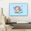 Corgi - Koptelefoon - Blauw - Muzieknoten canvas 2cm klein -sfeer6