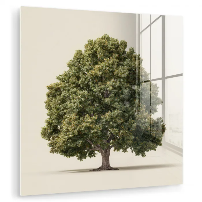 Eikenboom - Groen - Lichte achtergrond plexiglas 5mm klein -zzzproduct_nieuw