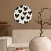 Hartjes - Zwart - Beige Wandcirkel kunststof plaat 5mm dik klein -sfeer1