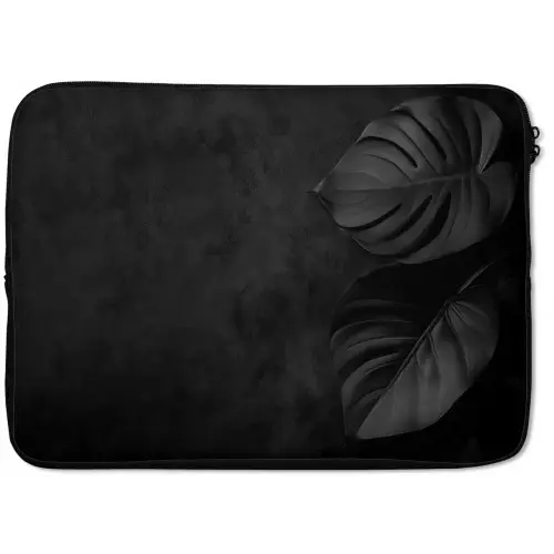 Zwart - Blad - Monstera laptophoes neopreen klein -zkaufland3dotto