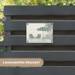 Terras - Illustratie - Groen tuinposter los doek klein -sfeer3