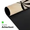 Bladeren - Gestreept - Stengel - Beige Muismat XXL klein -sfeer2