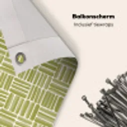 Vlecht - Patroon - Groen Balkonbeschermer Duitsland klein 596 -closeup_NL