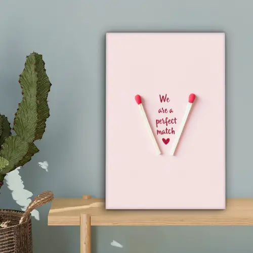 Perfect - Minimalistisch - Valentijn canvas 2cm klein -sfeer4