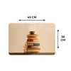 Boeken - Toren - Koffie - Beige Placemat vinyl groot -specs